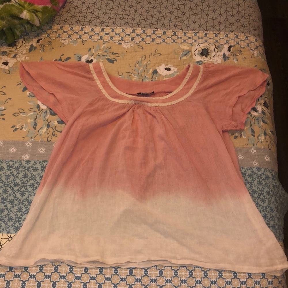 Pink Ombré Blouse Top